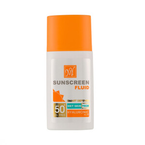 فلوئید ضد آفتاب فاقد چربی حاوی هیالورونیک اسید و ویتامین E مای مدل Smart Defense SPF50 حجم 50 میل