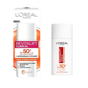 ضدآفتاب روشنکننده و ضد پیری لورال مدل Revitalift Clinical SPF 50 حجم 50 میلیلیتر