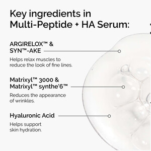 سرم جوان‌ساز و آبرسان مولتی‌پپتید حاوی هیالورونیک اسید اوردینری مدل Multi-Peptide + HA حجم 30 میلی‌لیتر