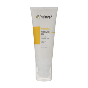 ژل شستوشوی صورت شفافکننده و طراوتبخش مناسب انواع پوست ویتالیر مدل Vitamin C حجم 200 میل