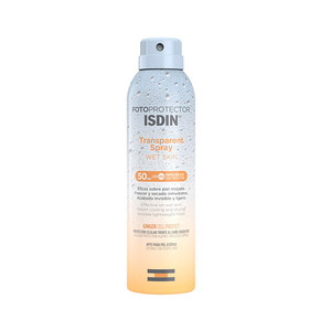 اسپری ضد آفتاب بیرنگ ایزدین مدل Transparent Spray Wet Skin SPF 50 حجم 250 میل