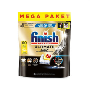 قرص ماشین ظرفشویی فینیش مدل Ultimate Plus با رایحه لیمو بسته ۶۰ عددی