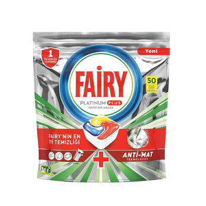 قرص ماشین ظرفشویی فیری مدل Fairy Platinum Plus بسته ۵۰ عددی