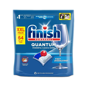 قرص ماشین ظرفشویی فینیش مدل Quantum بسته 64 عددی