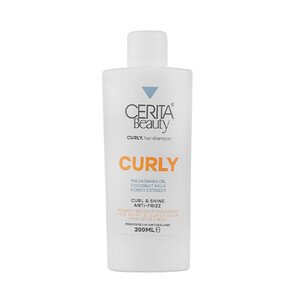 شامپو مناسب موهای فر حاوی شیر نارگیل و روغن ماکادمیا سریتا مدل Curly حجم 200 میل