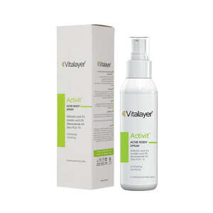 اسپری ضد جوش و لایه بردار ویتالیر مدل Activit حجم 120 میل