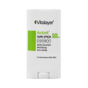 ضد آفتاب استیکی بی رنگ با SPF50 ویتالیر مدل Activit وزن 15 گرم