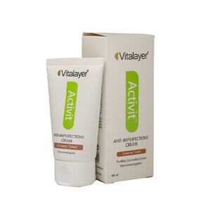 کرم ضد جوش رنگی با پوشش بالا ویتالیر مدل Activit حجم 40 میل