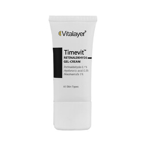 کرم ژل ضد چروک و لایه‌بردار ویتالیر مدل Timevit حجم 30 میل