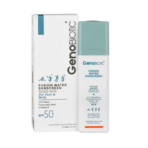 کرم ضد آفتاب ضد آب SPF 50 ژنو بایوتیک مدل Fusion Water حجم 30 میل