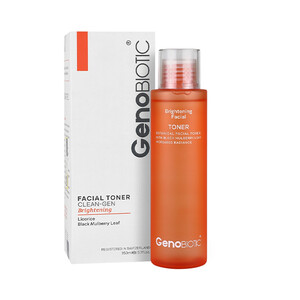 تونر روشن‌کننده و شفاف‌کننده پوست ژنو بایوتیک مدل Brightening حجم 150 میل
