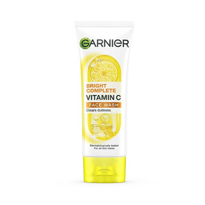 ژل شستشوی صورت روشنکننده و ضد لک گارنیه حاوی ویتامین C و عصاره لیمو مدل Bright Complete حجم 100 میل