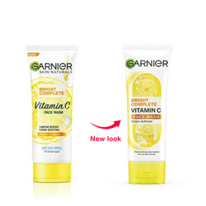 ژل شستشوی صورت روشن‌کننده و ضد لک گارنیه حاوی ویتامین C و عصاره لیمو مدل Bright Complete حجم 100 میل