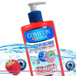 کرم آبرسان و آنتی‌اکسیدان کامان ضد پیری زودرس حاوی Q10 و ویتامین E مدل Water Bomb حجم 500 میل