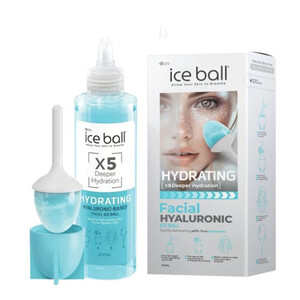 ژل آبرسان یخی صورت آیس بال با قالب سیلیکونی یخی حاوی سدیم هیالورونات مناسب انواع پوست مدل Hydrating حجم ۲۱۲ میل