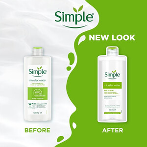 میسلار واتر پاک‌کننده آرایش فوق ملایم سیمپل مناسب انواع پوست مدل Kind to Skin حجم 400 میل