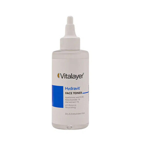 تونر صورت آبرسان و شادابکننده ویتالیر حاوی هیالورونیک اسید مناسب انواع پوست مدل Hydravit حجم 200 میل