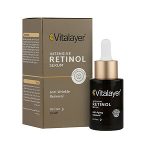 سرم ضد چروک و جوانساز قوی ویتالیر حاوی رتینول مناسب انواع پوست مدل Intensive Retinol حجم 30 میل