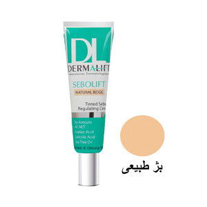 کرم متعادل‌کننده چربی رنگی و مات‌کننده درمالیفت مخصوص پوست‌های چرب و جوشدار مدل Sebolift حجم 30 میل