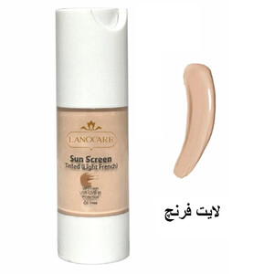 ضد آفتاب رنگی فاقد چربی لانوکر SPF 50 رنگ Light French حجم ۳۰ میل