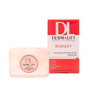 شوینده غیر صابونی (پن) تسکیندهنده و ضد قرمزی درمالیفت مخصوص پوستهای حساس مدل Rosaliift وزن 100 گرم