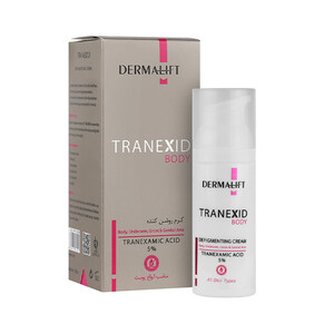 کرم روشنکننده بدن درمالیفت ضد لک و تیرگی حاوی ترانگزامیک اسید و ویتامین C مدل Tranexid حجم 50 میل