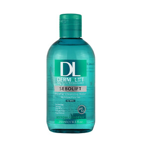محلول پاککننده آرایش کنترلکننده چربی درمالیفت مخصوص پوستهای چرب و جوشدار مدل Sebolift حجم 250 میل