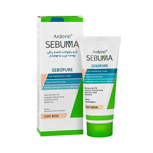 کرم یکنواخت کننده رنگی و ضد جوش آردن سبوما فاقد چربی و مات کننده حجم ۳۰ میل