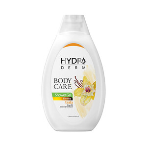 شامپو بدن کرمی هیدرودرم مدل Vanilla حاوی روغن آرگان و شی باتر حجم ۵۰۰ میل