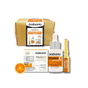 پک سه عددی روشن کننده و ضد لک  باباریا مدل vitamin c به همراه کیف