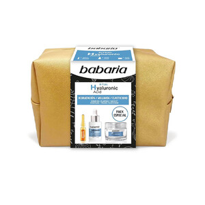 پک سه عددی آبرسان باباریا مدل Hyaluron حاوی سرم، کرم و آمپول هیالورونیک اسید
