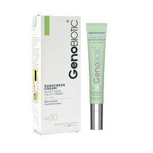 کرم ضد آفتاب دور چشم فاقد چربی و پارابن ژنو بایوتیک SPF 30 حاوی نیاسینامید حجم ۲۰ میل