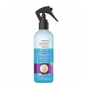 سرم دوفاز نرم کننده و باز کننده گره مو دیپ سنس حاوی روغن آملا و پروتئین ابریشم حجم ۲۵۰ میل