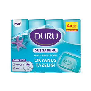 صابون گیاهی دورو مدل Ocean Fresh حاوی مواد معدنی دریایی و گلیسیرین بسته ۴ عددی (۴ × ۱۵۰ گرم)