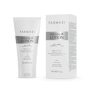 لوسیون روشن کننده و ضد پیری فارماسی مدل Whitening حاوی ویتامین E و C و نیاسینامید حجم ۱۵۰ میل