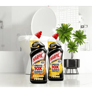 مایع جرمگیر و ضد عفونی کننده توالت و حمام هارپیک مدل Power Plus 10X حجم ۷۵۰ میل