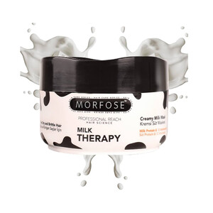 ماسک موی داخل حمام مورفوس مدل Milk Therapy حاوی پروتئین شیر و ۱۲ آمینو اسید حجم ۵۰۰ میل