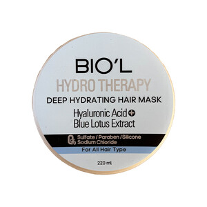 ماسک موی آبرسان بیول مدل Water Therapy حاوی هیالورونیک اسید و عصاره نیلوفر آبی حجم ۲۲۰ میل