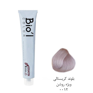 رنگ موی دائمی بیول مدل Professional حاوی کراتین و روغن آرگان حجم ۱۰۰ میل