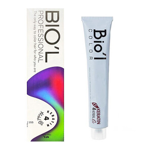 رنگ موی دائمی بیول مدل Professional حاوی کراتین و روغن آرگان حجم ۱۰۰ میل