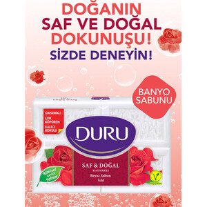 صابون کرمی مرطوب کننده دورو مدل کتابی حاوی مرطوب کننده با رایحه گل رز بسته ۴ عددی وزن ۶۰۰ گرم