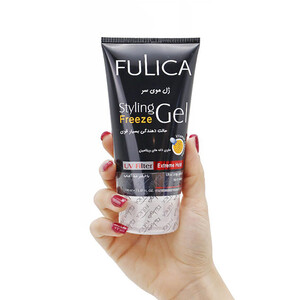 ژل موی سر فولیکا با حالت دهندگی بسیار قوی حاوی دانه‌های ویتامین و مغذی حجم ۱۵۰ میل