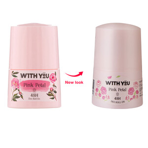 رول ضد تعریق زنانه ۴۸ ساعته ویت یو مدل Pink Petal فاقد الکل و ضد حساسیت حجم ۵۰ میل