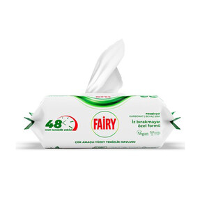 دستمال مرطوب تمیز کننده و ضد عفونی کننده فیری حاوی جوش شیرین و سرکه بسته ۱۰۰ عددی