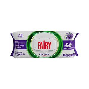 دستمال مرطوب تمیز کننده و ضد عفونی کننده فیری حاوی جوش شیرین و سرکه با رایحه لوندر بسته ۱۰۰ عددی