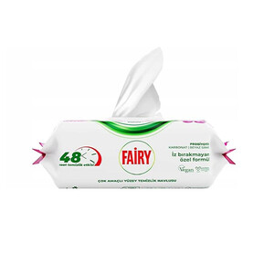 دستمال مرطوب تمیز کننده و ضد عفونی کننده فیری حاوی جوش شیرین و سرکه با رایحه گل زنبق بسته ۱۰۰ عددی