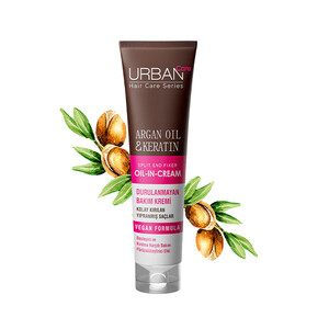 کرم نرم کننده و مغذی مو اوربن کر حاوی کراتین و روغن آرگان کمک به شانه پذیری راحت حجم ۱۵۰ میل