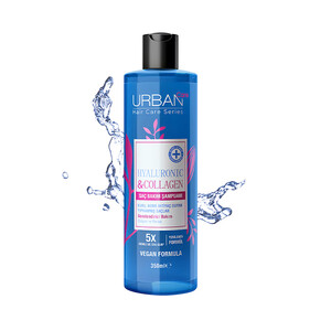 شامپو مرطوب کننده و ترمیم کننده اوربن کر حاوی هیالورونیک اسید و کلاژن مناسب موهای خشک و آسیب دیده حجم ۳۵۰ میل