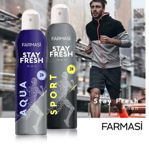 اسپری ضد تعریق ۴۸ ساعته مردانه فارماسی مدل Aqua با رایحه خنک اقیانوسی حجم ۱۵۰ میل