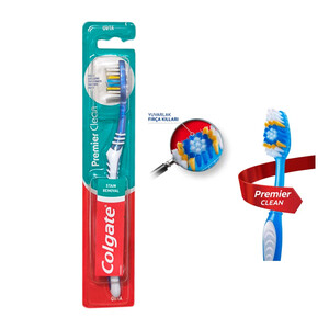 مسواک کلگیت مدل Premier Clean برس مدیوم دارای الیاف پاک کننده عمیق (تنوع رنگی رندوم)